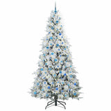 Vidaxl kunstmatige inklapbare kerstboom wit 240 cm pe en pvc