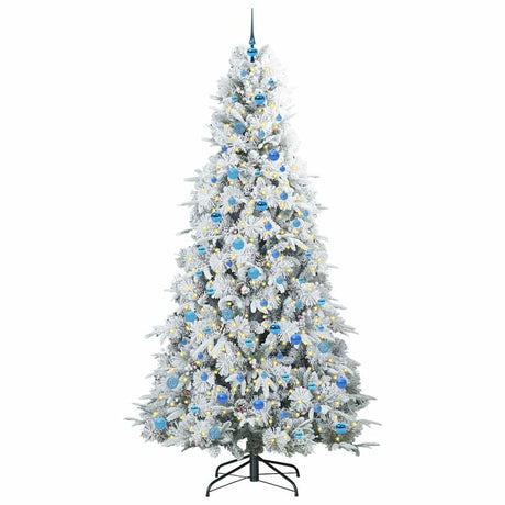 Vidaxl kunstmatige inklapbare kerstboom wit 240 cm pe en pvc