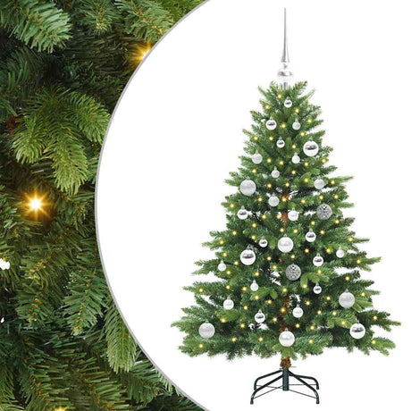 Vidaxl kunstkerstboom met 150 led met standaard groen 120 cm pe en pvc
