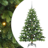 Vidaxl kunstkerstboom met 150 led met standaard groen 150 cm pe en pvc