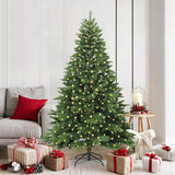 Vidaxl kunstkerstboom met 300 led met standaard groen 180 cm pe en pvc