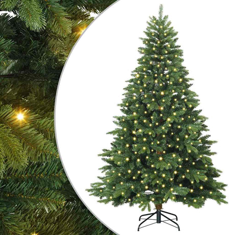 Vidaxl kunstkerstboom met 300 led met standaard groen 180 cm pe en pvc