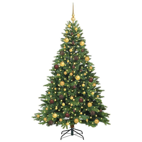 Vidaxl kunstkerstboom met 300 led met standaard groen 180 cm pe en pvc