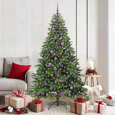 Vidaxl kunstkerstboom met 300 led met standaard groen 180 cm pe en pvc