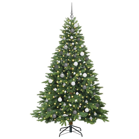Vidaxl kunstkerstboom met 300 led met standaard groen 210 cm pe en pvc