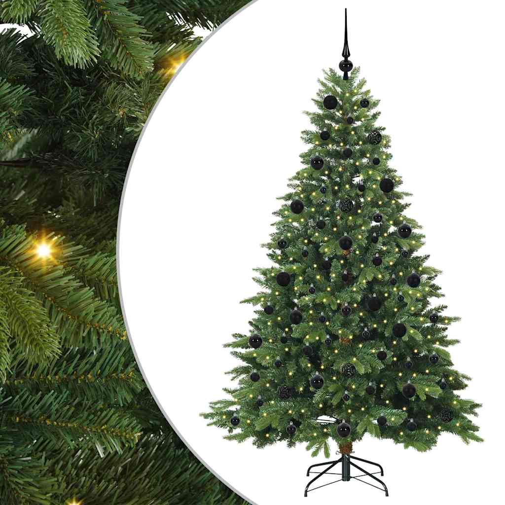 Vidaxl kunstkerstboom met 300 led met standaard groen 210 cm pe en pvc