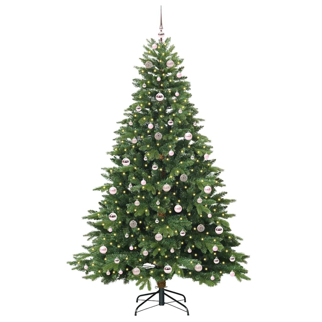 Vidaxl kunstkerstboom met 300 led met standaard groen 210 cm pe en pvc