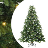 Vidaxl kunstkerstboom met 300 led met standaard groen 210 cm pe en pvc
