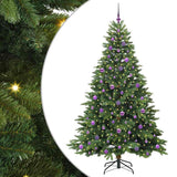 Vidaxl kunstkerstboom met 300 led met standaard groen 210 cm pe en pvc