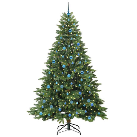 Vidaxl kunstkerstboom met 300 led met standaard groen 240 cm pe en pvc