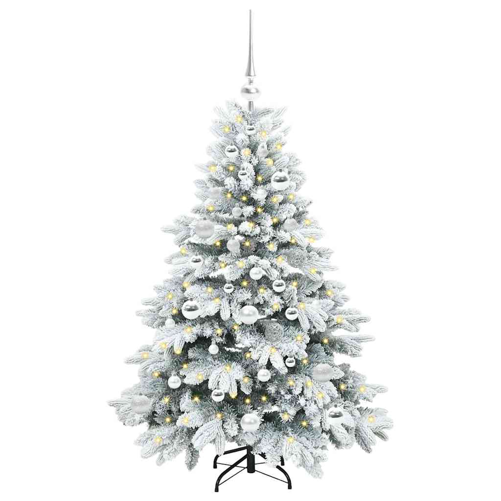 Vidaxl kunstkerstboom met 150 led met standaard wit 120 cm pe en pvc