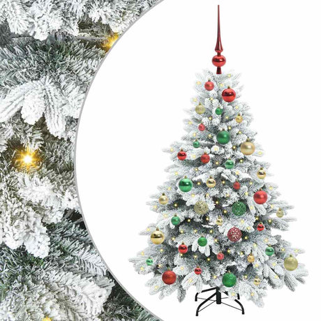 Vidaxl kunstkerstboom met 150 led met standaard wit 120 cm pe en pvc