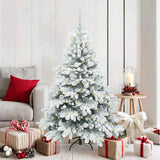 Vidaxl kunstkerstboom met 150 led met standaard wit 150 cm pe en pvc