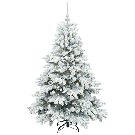 Vidaxl kunstkerstboom met 150 led met standaard wit 150 cm pe en pvc