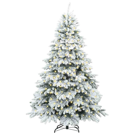 Vidaxl kunstkerstboom met 300 led met standaard wit 180 cm pe en pvc