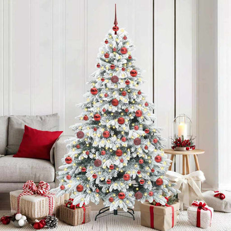 Vidaxl kunstkerstboom met 300 led met standaard wit 180 cm pe en pvc