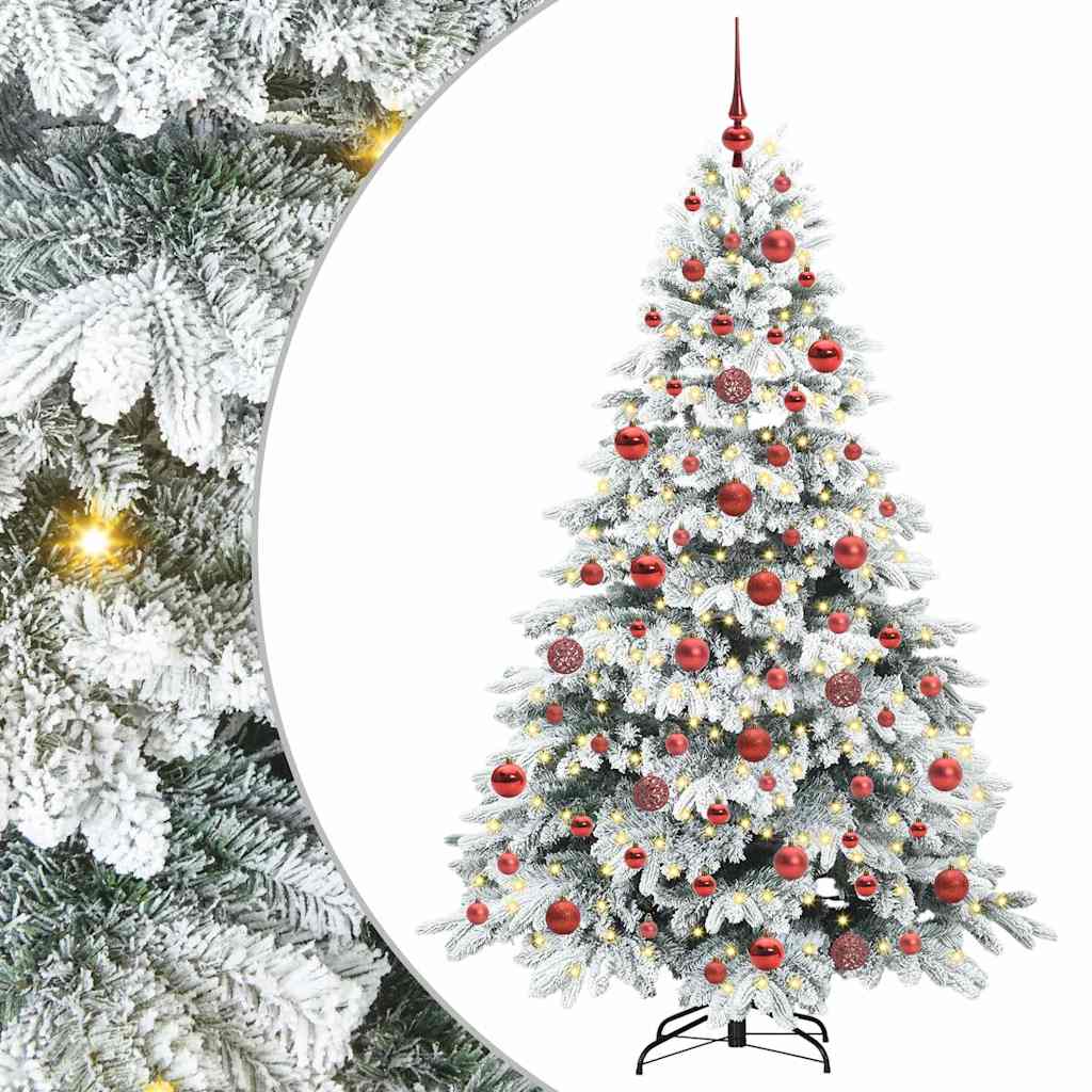 Vidaxl kunstkerstboom met 300 led met standaard wit 180 cm pe en pvc