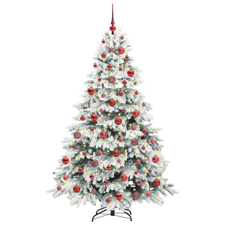 Vidaxl kunstkerstboom met 300 led met standaard wit 180 cm pe en pvc