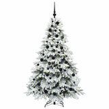 Vidaxl kunstkerstboom met 300 led met standaard wit 180 cm pe en pvc