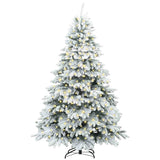 Vidaxl kunstkerstboom met 300 led met standaard wit 210 cm pe en pvc