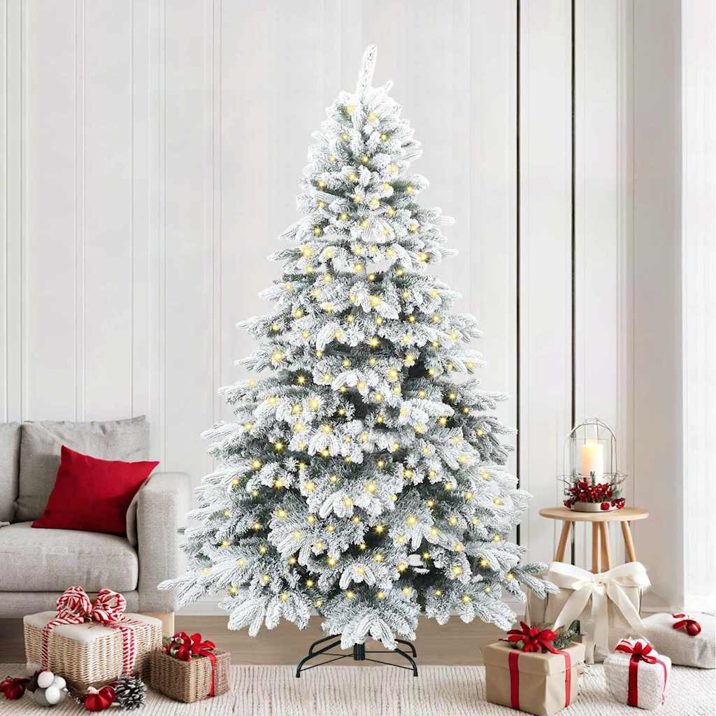 Vidaxl kunstkerstboom met 300 led met standaard wit 240 cm pe en pvc