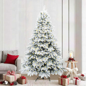 Vidaxl kunstkerstboom met 300 led met standaard wit 240 cm pe en pvc