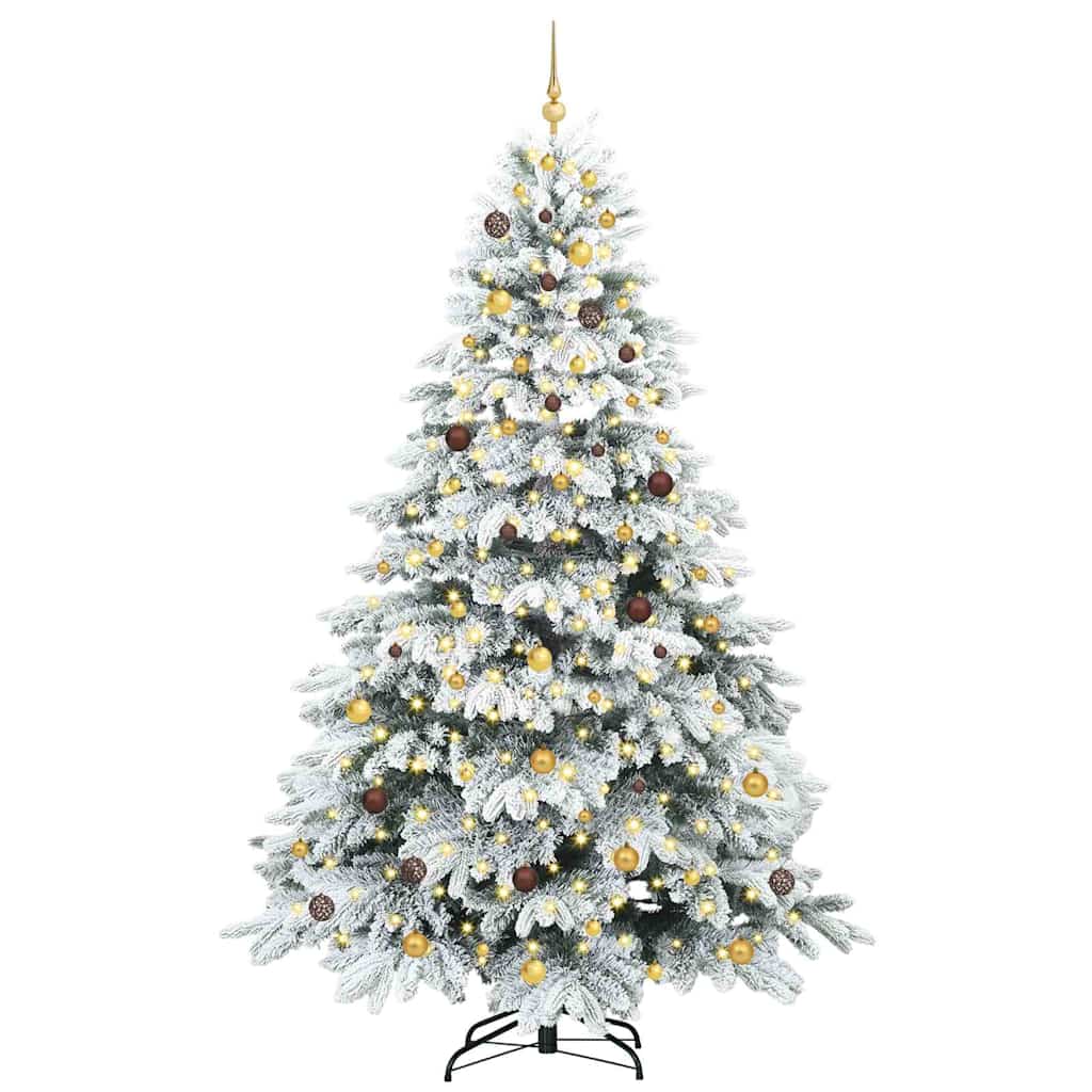 Vidaxl kunstkerstboom met 300 led met standaard wit 240 cm pe en pvc