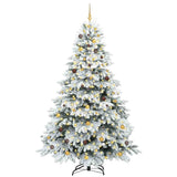 Vidaxl kunstkerstboom met 300 led met standaard wit 240 cm pe en pvc