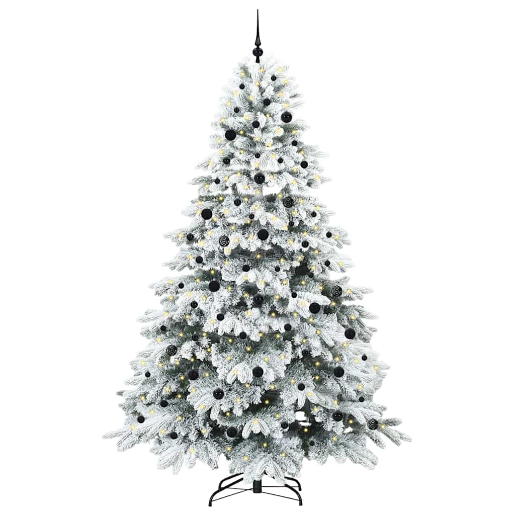Vidaxl kunstkerstboom met 300 led met standaard wit 240 cm pe en pvc