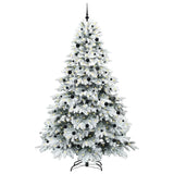 Vidaxl kunstkerstboom met 300 led met standaard wit 240 cm pe en pvc