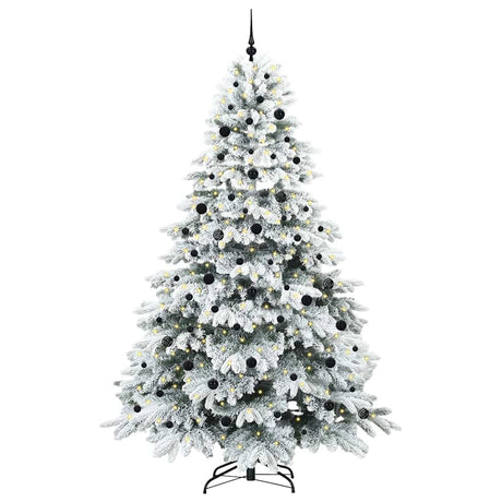 Vidaxl kunstkerstboom met 300 led met standaard wit 240 cm pe en pvc