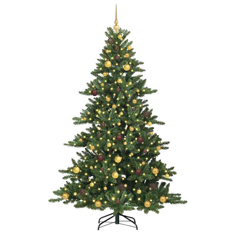 Vidaxl kunstmatige inklapbare kerstboom groen 210 cm pvc en staal