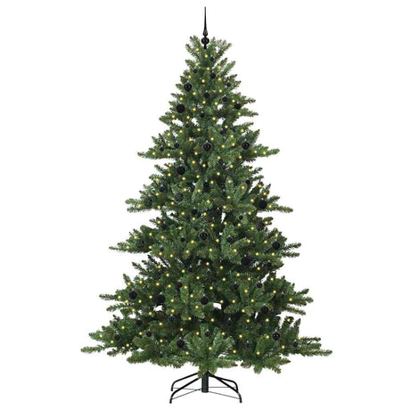 Vidaxl kunstmatige inklapbare kerstboom groen 240 cm pvc en staal