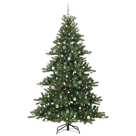Vidaxl kunstmatige inklapbare kerstboom groen 240 cm pvc en staal