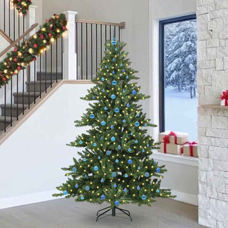 Vidaxl kunstmatige inklapbare kerstboom groen 240 cm pvc en staal