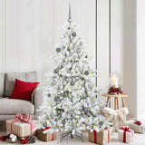Vidaxl kunstmatige inklapbare kerstboom wit 180 cm pvc en staal