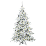 Vidaxl kunstmatige inklapbare kerstboom wit 180 cm pvc en staal