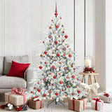 Vidaxl kunstmatige inklapbare kerstboom wit 180 cm pvc en staal