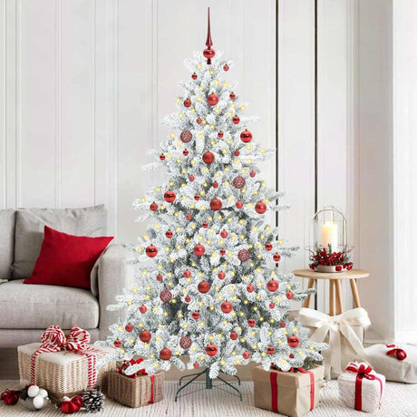 Vidaxl kunstmatige inklapbare kerstboom wit 180 cm pvc en staal