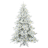Vidaxl kunstmatige inklapbare kerstboom wit 240 cm pvc en staal