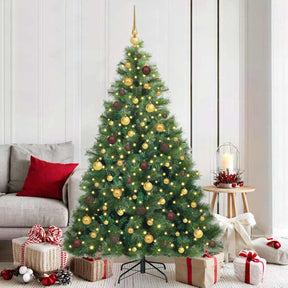 Vidaxl kunstkerstboom met 300 led met standaard groen 180 cm pe en pvc