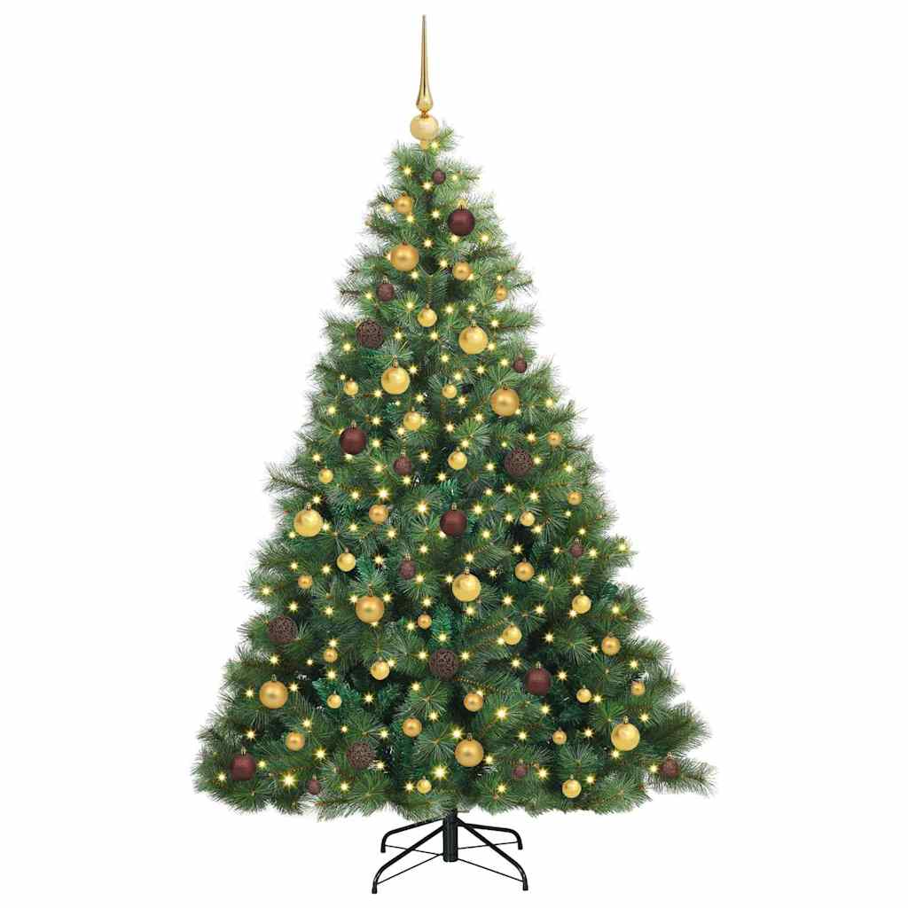 Vidaxl kunstkerstboom met 300 led met standaard groen 180 cm pe en pvc