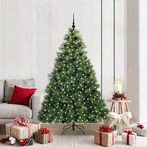Vidaxl kunstkerstboom met 300 led met standaard groen 210 cm pe en pvc