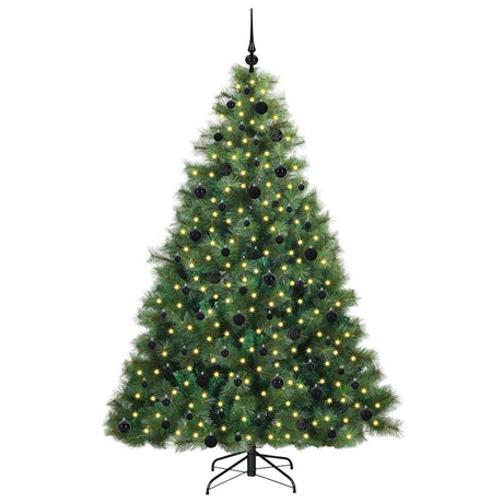 Vidaxl kunstkerstboom met 300 led met standaard groen 210 cm pe en pvc