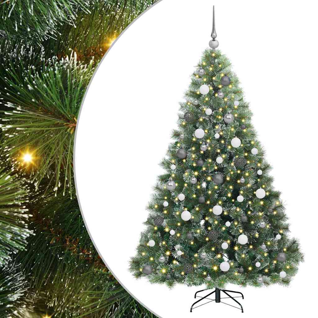 Vidaxl kunstkerstboom met 300 led met standaard groen 180 cm pe en pvc