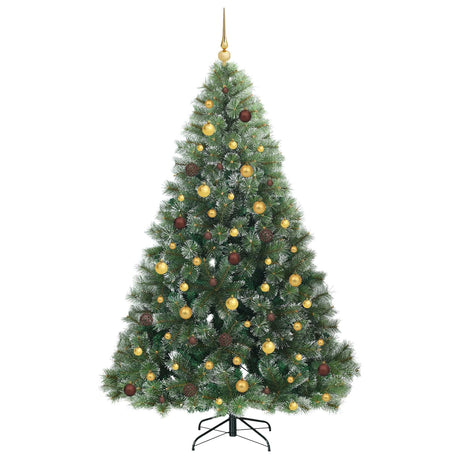 Vidaxl kunstkerstboom met 300 led met standaard groen 210 cm pe en pvc