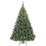 Vidaxl kunstkerstboom met 300 led met standaard groen 210 cm pe en pvc