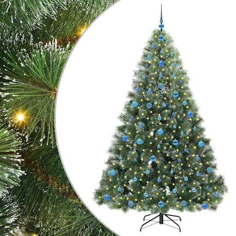 Vidaxl kunstkerstboom met 300 led met standaard groen 210 cm pe en pvc