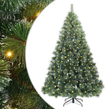 Vidaxl kunstkerstboom met 300 led met standaard groen 240 cm pe en pvc
