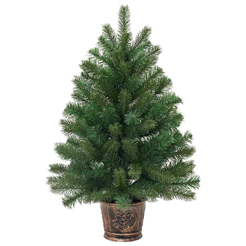 Vidaxl kunstkerstboom met standaard groen 75 cm pvc, pe en staal
